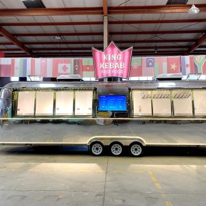 Vintage Airstream Stainless Steel food trailer fully equipped for sale