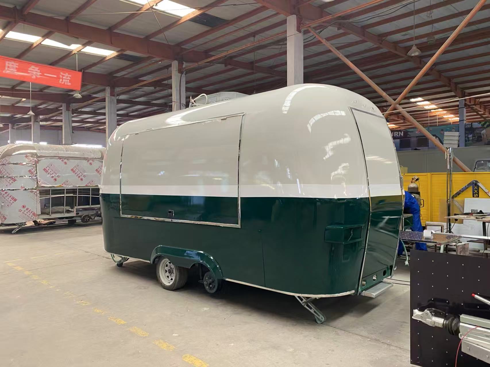 5 meter Starbucks style aluminum coffee food trailer exterior view