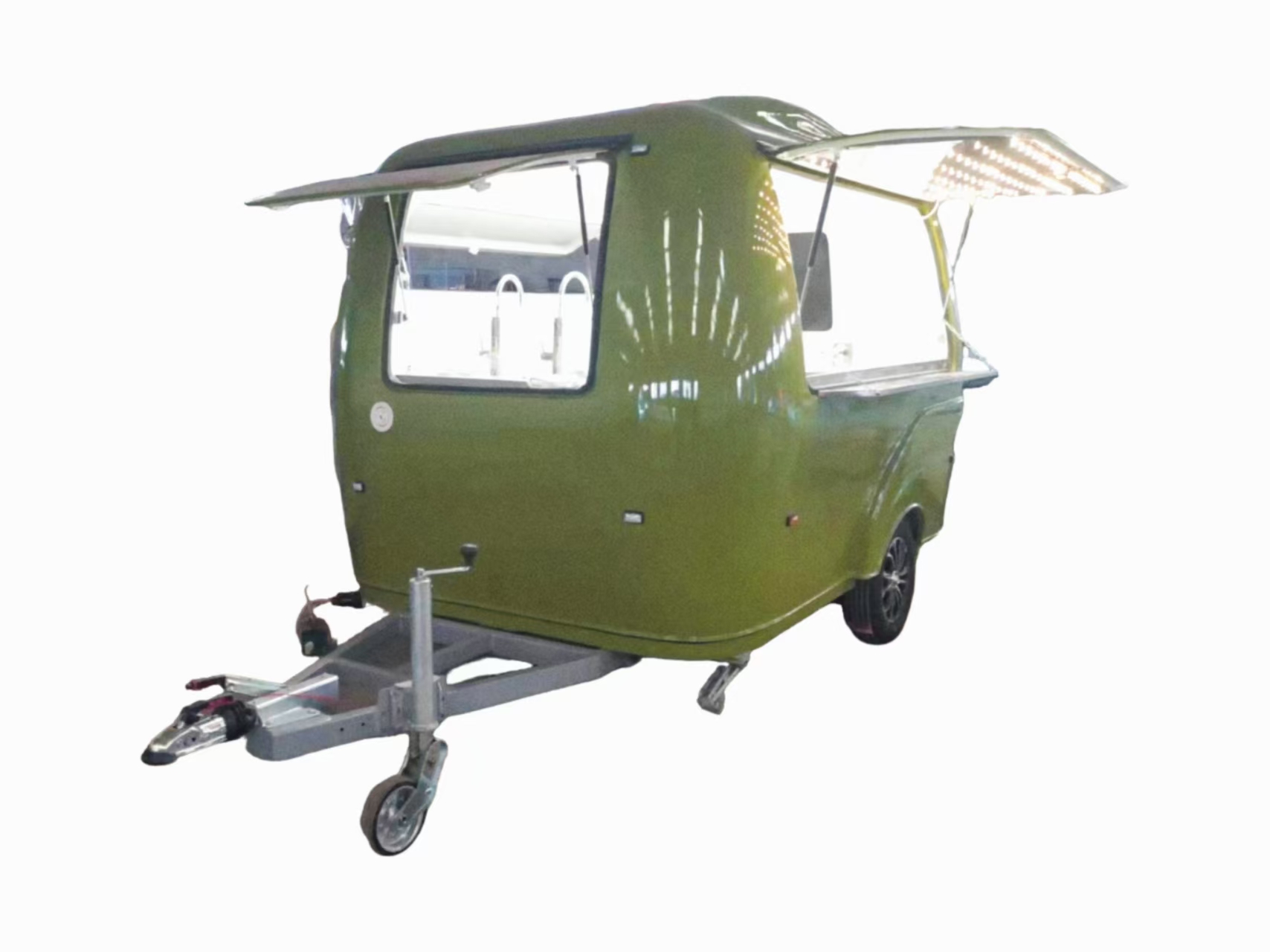 2.8M compact retro coffee and food trailer exterior front view